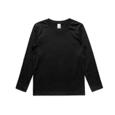 YOUTH LONG SLEEVE TEE BLACK SIZE 8